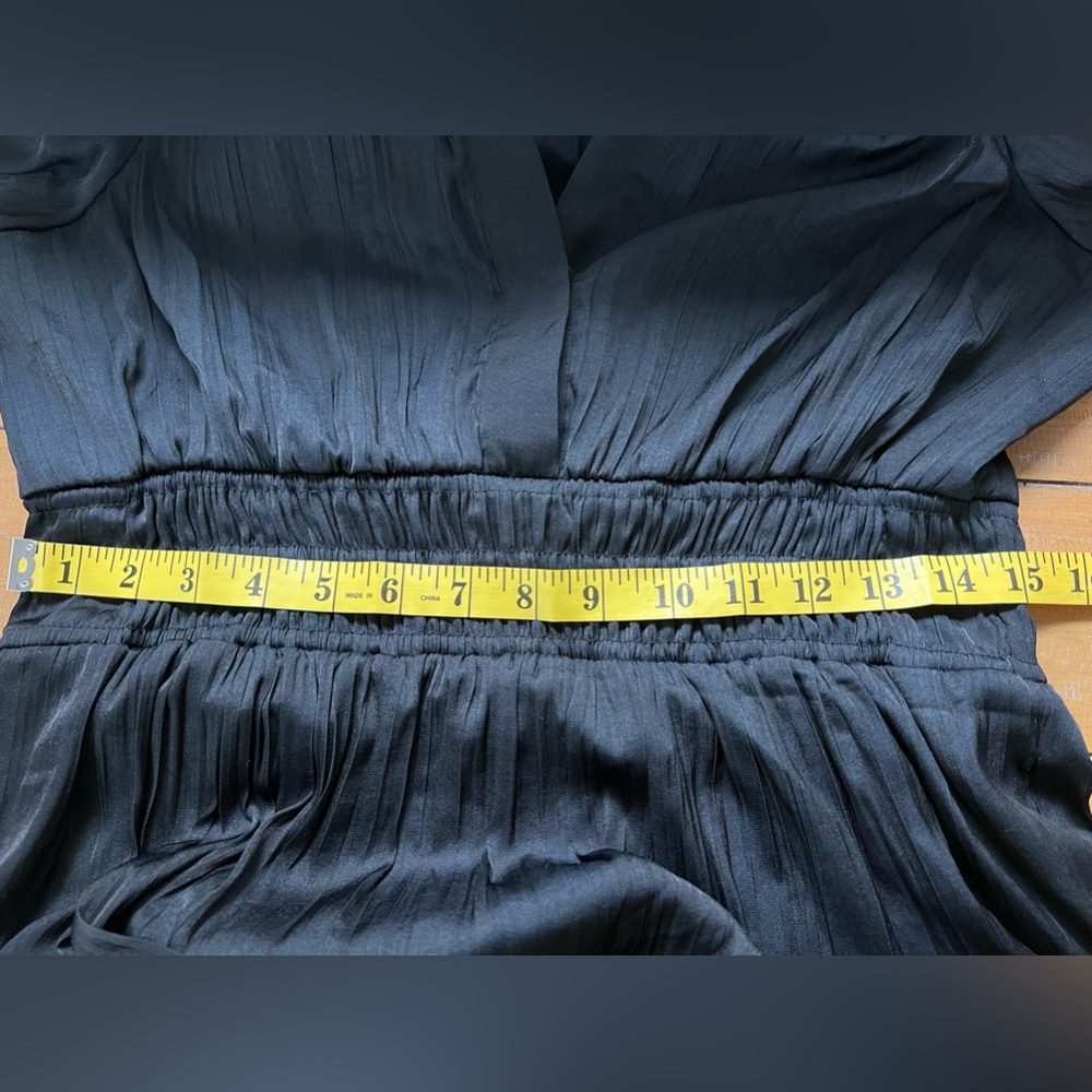 Anthropologie Black Maxi Tiered V‑Neck Dress - Picture 13 of 16